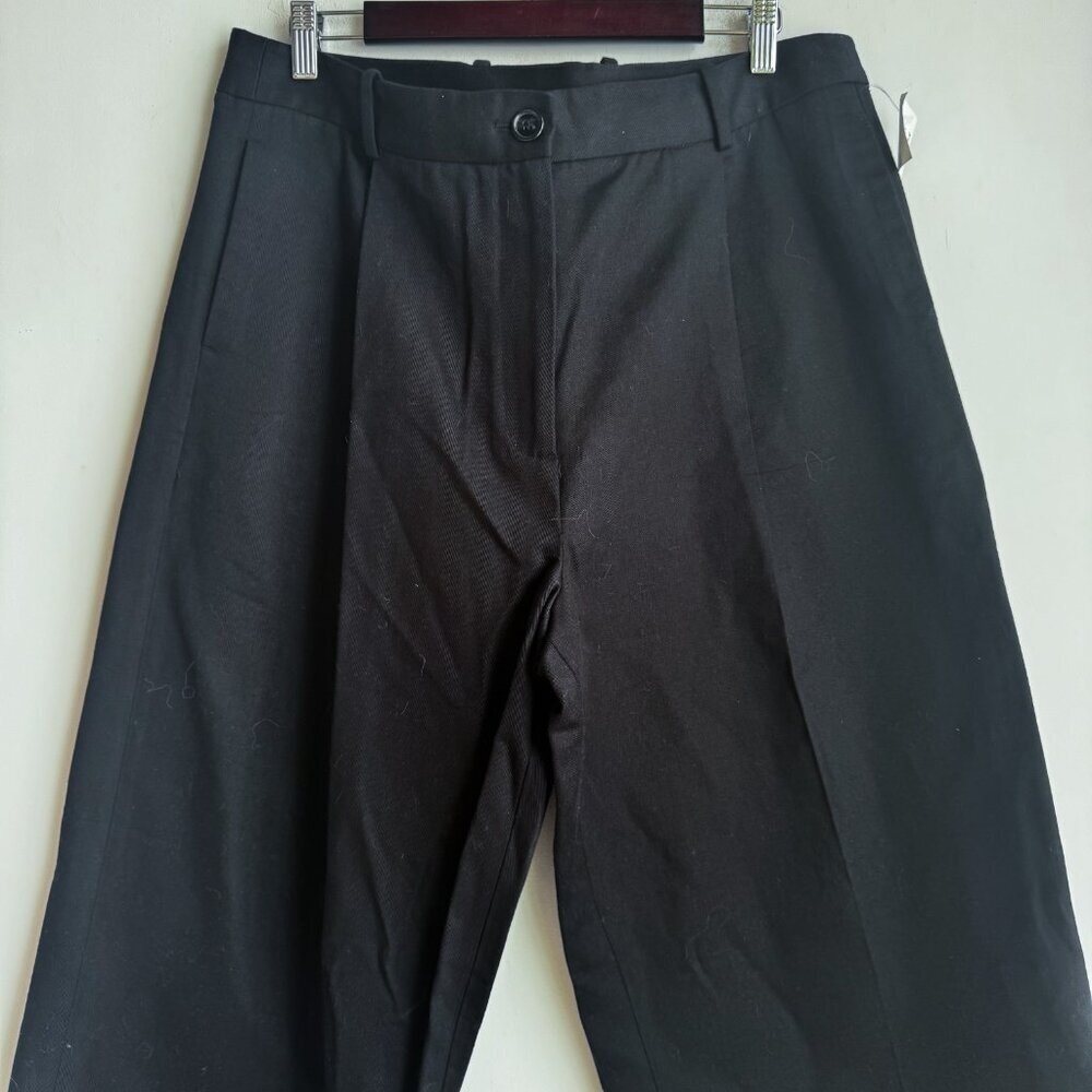 Massimo Dutti Full Lenght Wide Leg Darted Trouser Black 12 - Picture 4 of 9